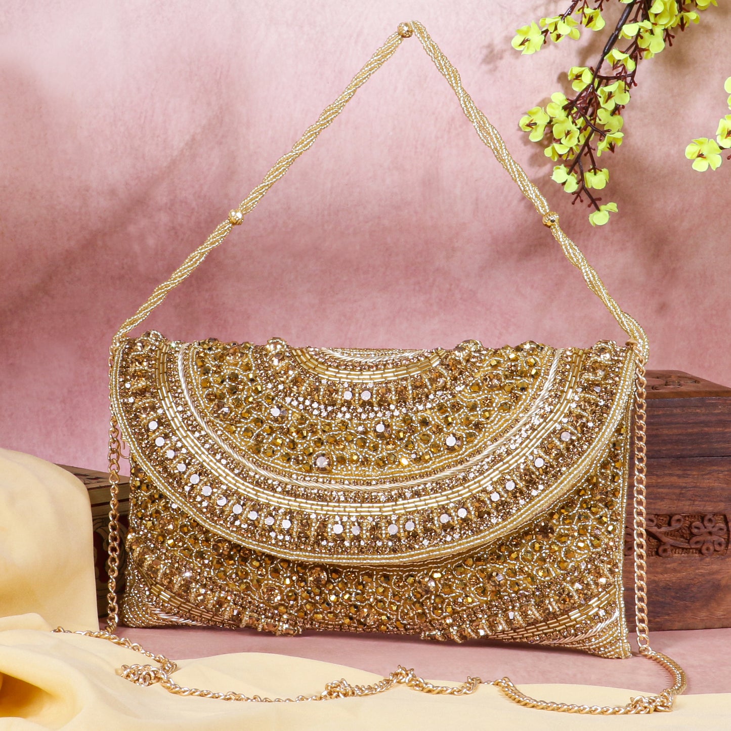 ORLINA – Premium Hand Embroidered Designer Clutch by QANISHA
