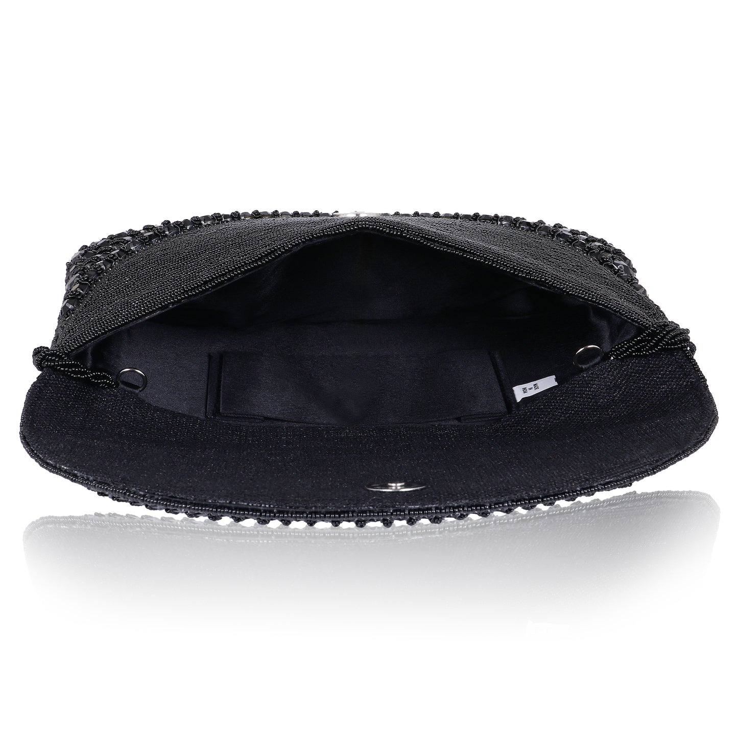 QANISHA  RUHANI – Luxury Hand-Zari Embroidered Bridal Clutch with Dual Carrying Options